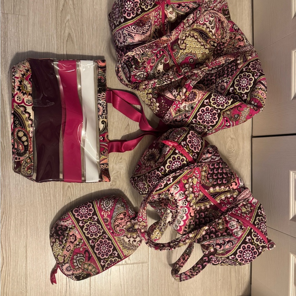 Vera Bradley Paisley Travel Bag Set